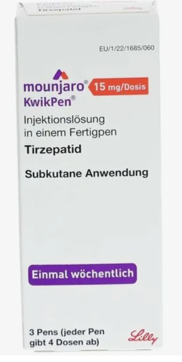 Мунджаро квик пен (Mounjaro kwik pen) Р-р д/п/к введ., шпр-ручка 15мг/0.5мл №4